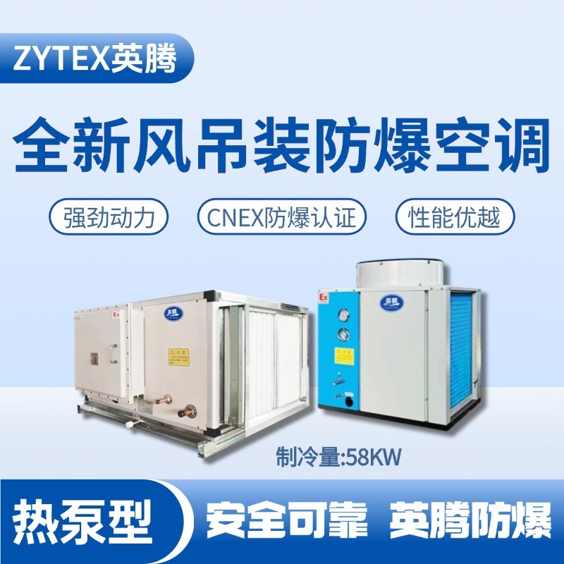 熱泵型58kW 全新風(fēng)吊裝式空調(diào)機組 發(fā)電廠變電站使用